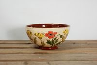 2111-04-2_Sgraffito slibware coloured bowl